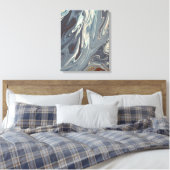 Fallen Waves Art | Beste moderne abstracte schilde Canvas Afdruk (Insitu (Slaapkamer))