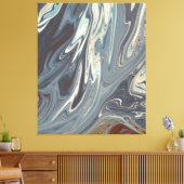 Fallen Waves Art | Beste moderne abstracte schilde Canvas Afdruk (Insitu (Woonkamer))