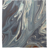 Fallen Waves Art | Beste moderne abstracte schilde Douchegordijn (Voorkant)