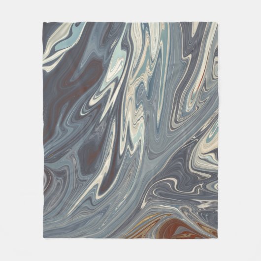 Fallen Waves Art | Beste moderne abstracte schilde Fleece Deken (Voorkant)