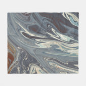 Fallen Waves Art | Beste moderne abstracte schilde Fleece Deken (Voorkant (Horizontaal))