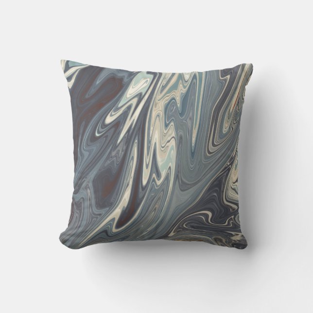 Fallen Waves Art | Beste moderne abstracte schilde Kussen (Voorkant)