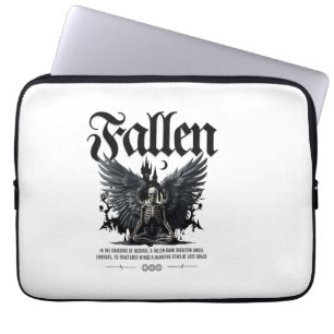 Fallen Wings: Skeleton Elegance voor uw elektronic Laptop Sleeve