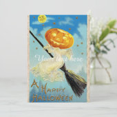 Falletje Happy Halloween Pumpkin-heks (Staand voorkant)