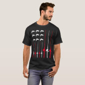 Fallfish Master (Amerikaanse vlag) 1 T-shirt (Voorkant volledig)