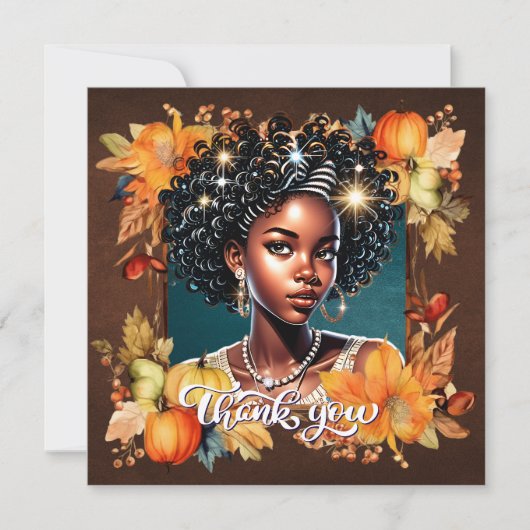 Fallin' for Fall Gorgeous Girl Gratitude Card Kaart (Voorkant)