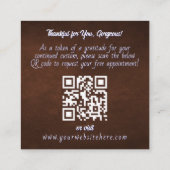 Fallin' for Fall Gorgeous Girl Gratitude Enc. Card Vierkante Visitekaartje (Achterkant)