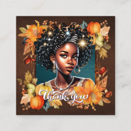 Fallin' for Fall Gorgeous Girl Gratitude Enc. Card Vierkante Visitekaartje