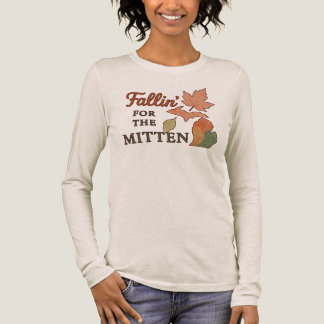 FALLIN' FOR THE MITTEN MICHIGAN FALL TEE Tri-Blend SHIRT