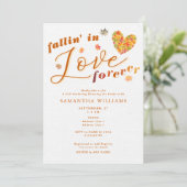 Fallin' In Love Forever Elegant Herfst Vrijgezelle Kaart (Staand voorkant)