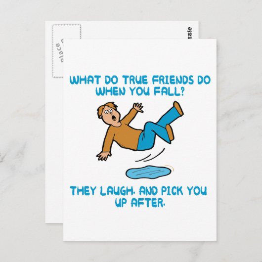 Falling and True Friends Briefkaart (Voorkant / Achterkant)