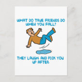 Falling and True Friends Briefkaart (Voorkant)