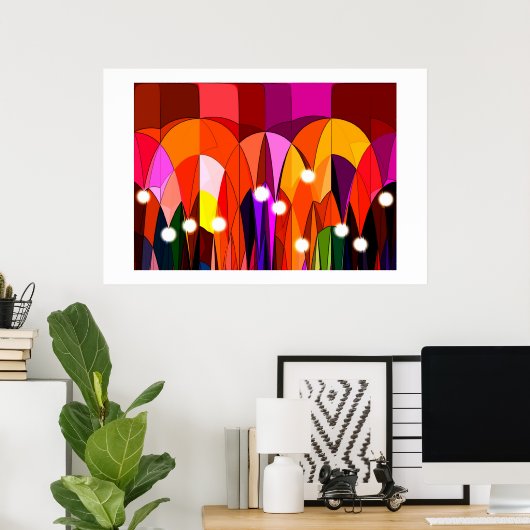 Falling art poster (Thuiskantoor)