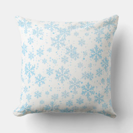 Falling Blue Snowflakes  Kussen