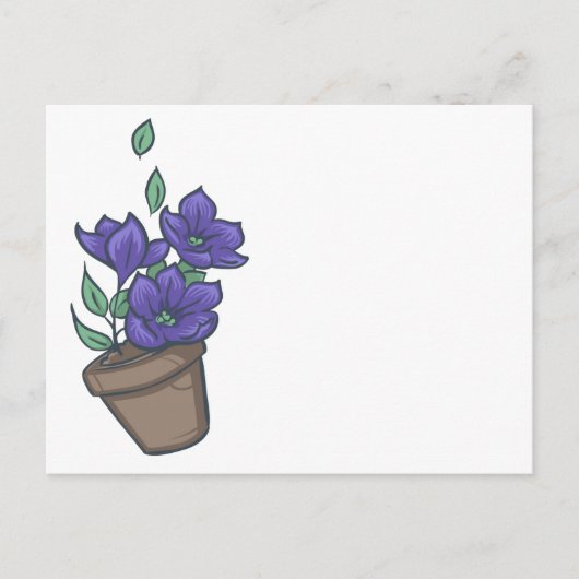 Falling Bowl of Petunias Briefkaart (Voorkant)
