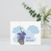 Falling Bowl of Petunias Briefkaart (Staand voorkant)