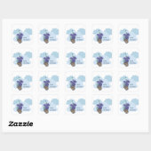 Falling Bowl of Petunias Vierkante Sticker (Vel)