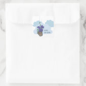 Falling Bowl of Petunias Vierkante Sticker (Tas)