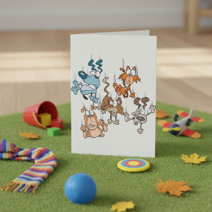 Falling Cats and Dogs Wenskaarten Kaart