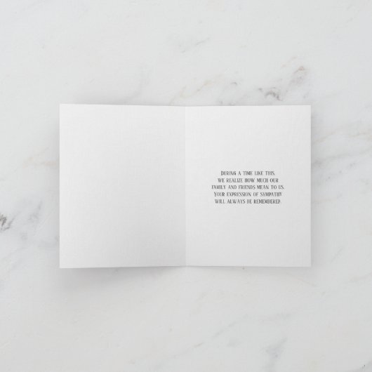 Falling Cherry Blossom Sympathie Hartelijk dank Kaart (Binnen)