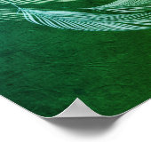 Falling Colorful Feathers Green Poster (Hoek)