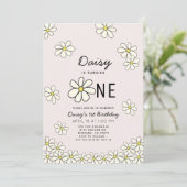 Falling Daisies Floral Pink 1 september Kaart (Staand voorkant)