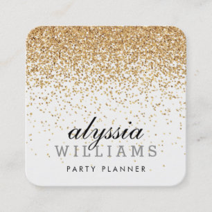 FALLING FAUX GOLD CONFETTI schattig cascading luxe Vierkante Visitekaartje
