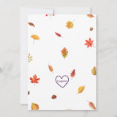 Falling for Fun, Woodland Animal Birthday  Kaart (Achterkant)