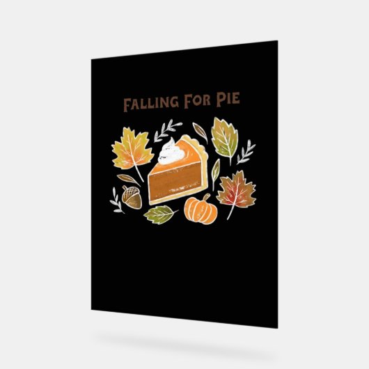 Falling for Pie – Gezellig Herfst Pompoen Pie Desi Acryl Bord (Hoek)