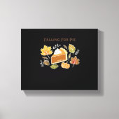 Falling for Pie – Gezellig Herfst Pompoen Pie Desi Canvas Afdruk (Voorkant)