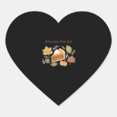 Falling for Pie – Gezellig Herfst Pompoen Pie Desi Hart Sticker (Voorkant)
