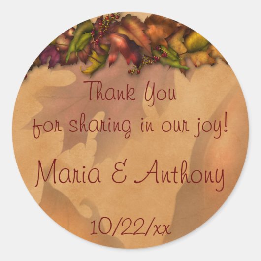 Falling Forever Ronde Sticker (Voorkant)