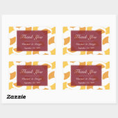 Falling ginkgo verlaat maroon bruiloft label (Vel)