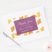 Falling ginkgo verlaat paarse bruiloft label (Envelop)