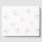 Falling Gold Ginkgo Leaves Fall Wedding Gastenboek (Achterkant)