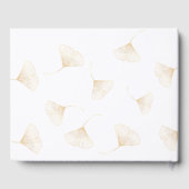 Falling Gold Ginkgo Leaves Fall Weduwen Guest Book Gastenboek (Achterkant)