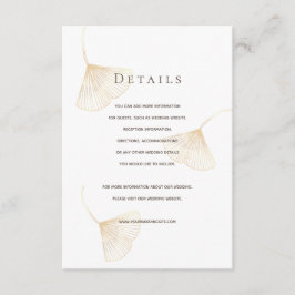 Falling Gold Ginkgo Leaves Wedding Details Kaart