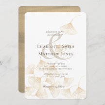 Falling Gold Ginkgo leest legant Wedding