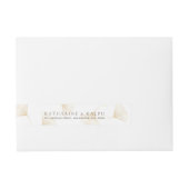 Falling Gold Ginkgo leest Wraparound Label Adreslabel Wikkel (Voorkant)