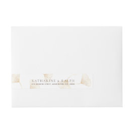 Falling Gold Ginkgo leest Wraparound Label Adreslabel Wikkel