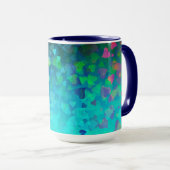 Falling Hearts Aqua Mok (Voorkant rechts)