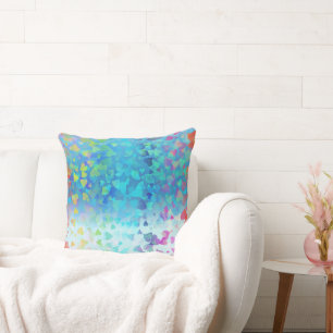 Falling Hearts Baby Blue Kussen