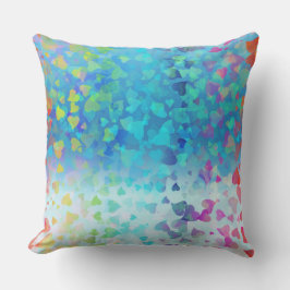 Falling Hearts Baby Blue Kussen