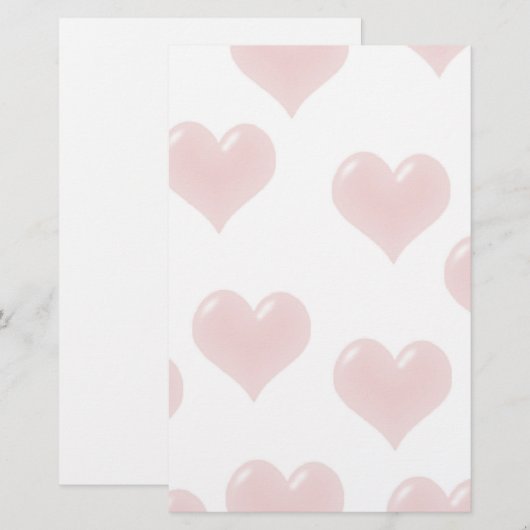 Falling Hearts Briefpapier (Voorkant / Achterkant)