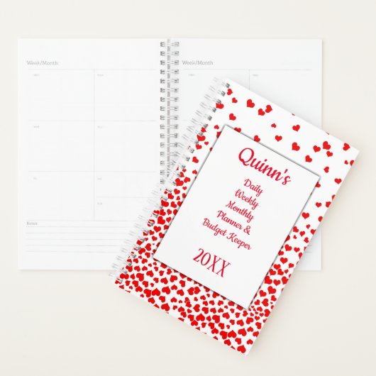 Falling Hearts Dagelijks budget Planner (Display)