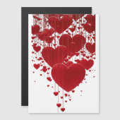 Falling Hearts: een filmische liefdesscène Magnetische Uitnodiging (Voorkant / Achterkant)