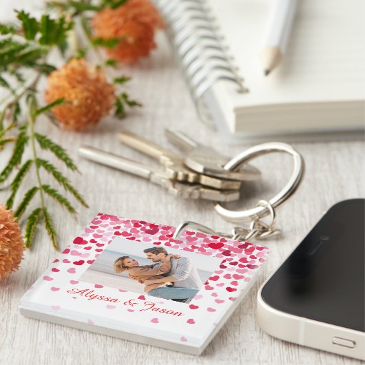 Falling Hearts Love  Sleutelhanger (Voorkant Rechts)