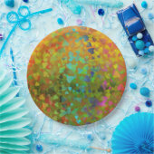 Falling Hearts Oranje Papieren Bordje (Feest)