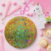 Falling Hearts Oranje Papieren Bordje (Feest)