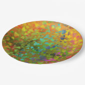 Falling Hearts Oranje Papieren Bordje (Gekanteld)